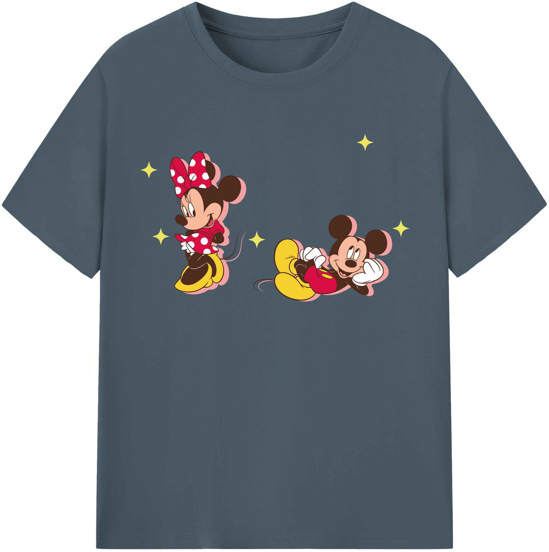 （画像用） ミッキーマウス Mickey Mouse 綿100％半袖Tシャツ（フロントプリント）